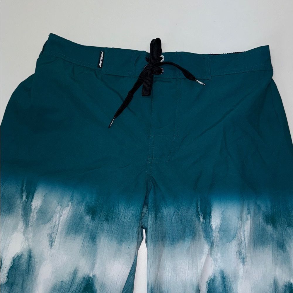 🔥Pipeline Teal and White Board Shorts Sz medium New - Picture 3 of 12